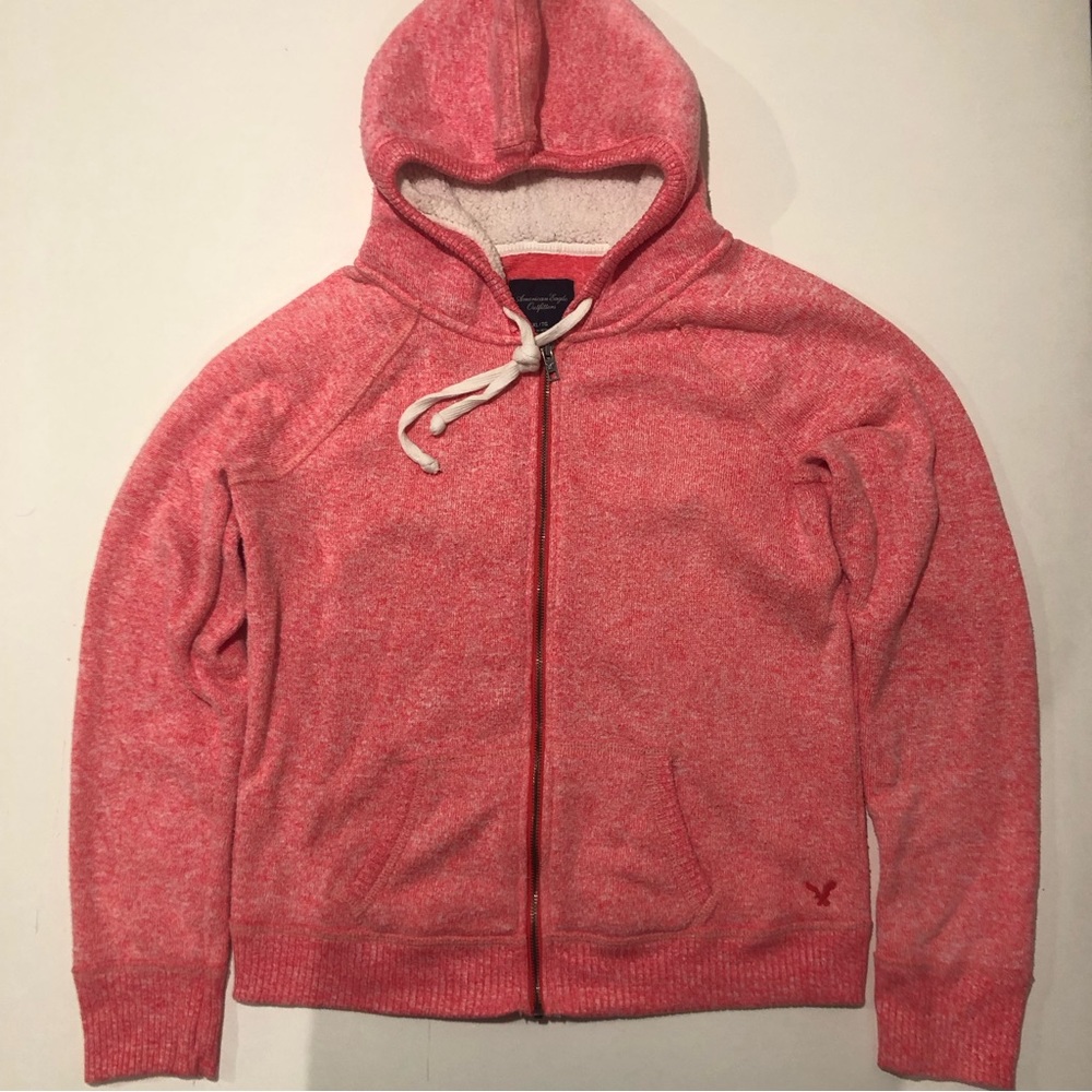 American Eagle Outfitters Full Zip Hoodie Womens Size XL Pink Color